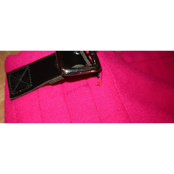 Pink Scottish Kilt Women's Size 12 Wool Mini Leather Buckles Crepe Punk Pleats - Picture 12 of 12